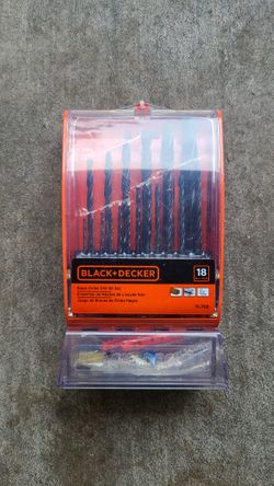 Black & Decker 18 Piece Black Oxide Drill Bit Set