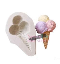 Triple scoop ice cream silicone mold