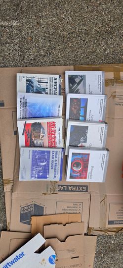 A&P mechanic books and test guide.