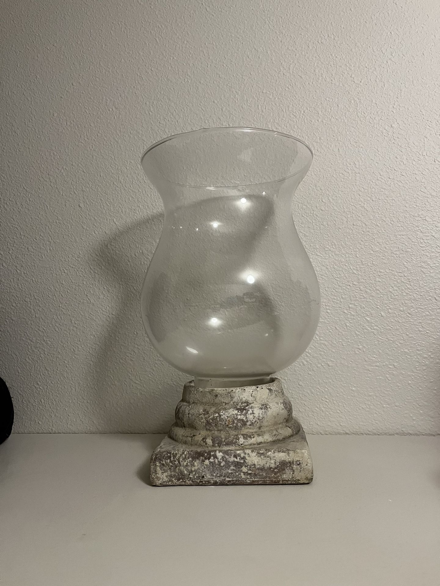 13” glass display decor Or Candle Holder