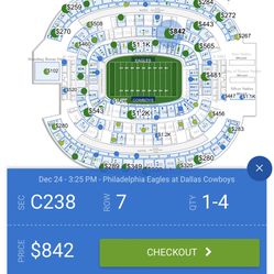 Cowboy Tickets For Philly & Cowboys 