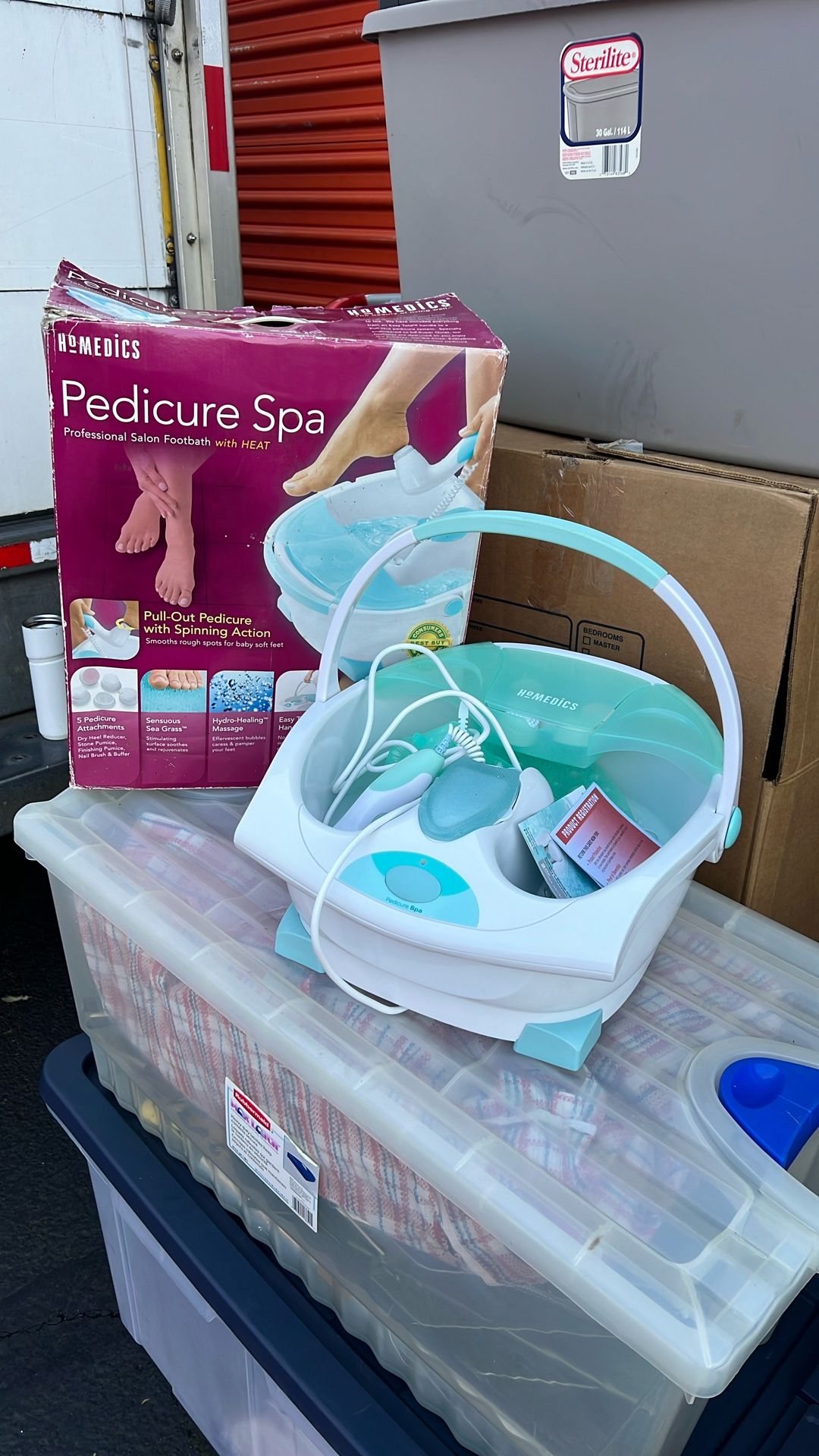 HoMedics HL-200 Pedicure Foot Spa Salon Footbath Sauna Foot Massager