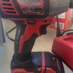 Milwaukee Impact & Hammer drill + 2 Batteries + Battery Charger Base