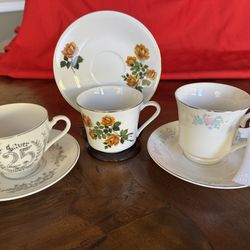 Anniversary Tea Cups and Saucers