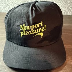 Vintage Newport Pleasure Cigarettes Snapback Hat Cap Rare 90s Deadstock Smoking