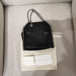 Stella McCartney Falabella Tiny Vegetarian Brushed-leather Shoulder Bag Black