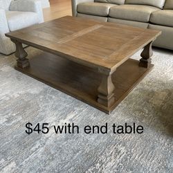 Sturdy Coffee Table and End Table from Ashley Furniture. MSRP $790
