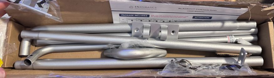 Blackout curtain rod