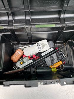 Husky Plastic Tool Box with Tools