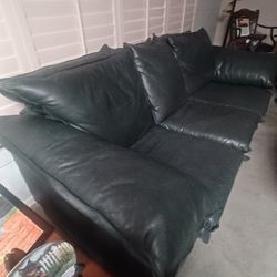 Green Leather Couch