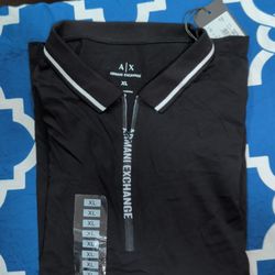 Armani Exchange Black Polo Shirt XL