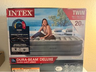 Dura-Beam Plus Deluxe Pillow: Fiber-Tech – Twin Size – Built-in Electric Pump – 20in Bed Height – 300lb Weight Capacity