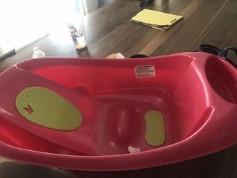 Pink baby bath