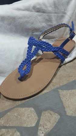 Blue summer sandals