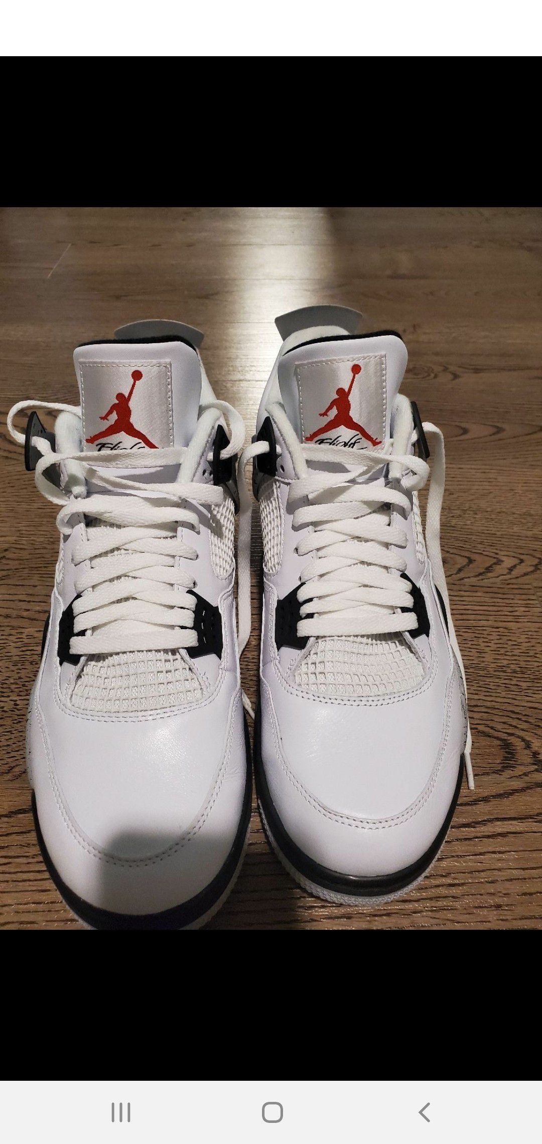 Air Jordan Retro 4 'White Cement' Size 13