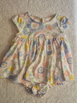 NEW! Baby Girl, Floral Dress Romper, 6 mo