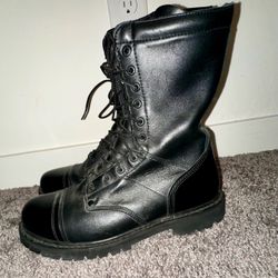Rocky combat leather boots men size 10