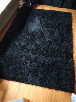 18x20 black shag area rug