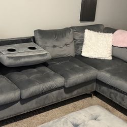 Couch with ottoman