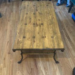53.5in x 27.5in Wood coffee table 2 tier