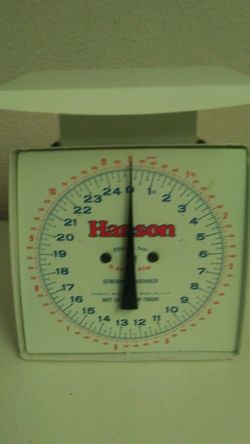 VINTAGE HANSON GENERAL HOUSEHOLD SCALE UP TO 25 LBS