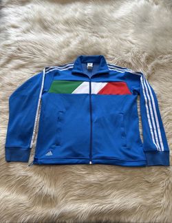 Adidas Italia FIFA 2006 World Cup Full Zip Track Jacket Men M Blue Italy Soccer