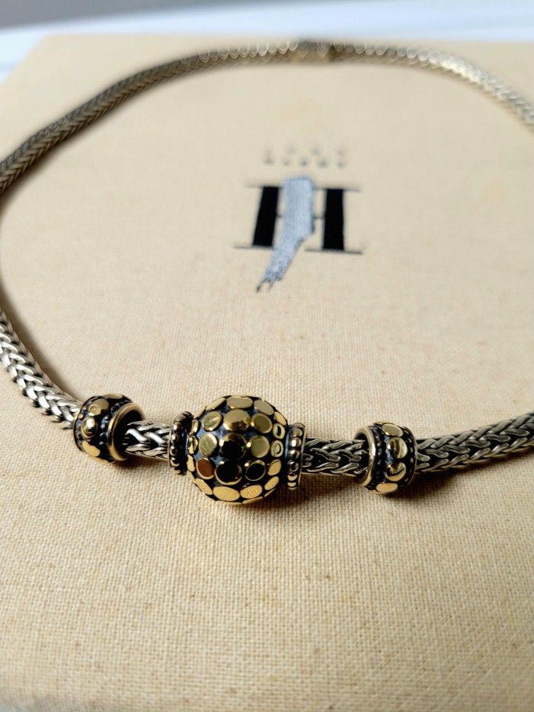 John Hardy Necklace 18k Real Gold/.925 Silver. Excellent Condition