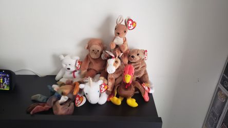 8 Vintage TY Beanie Babies – Tags Attached! - $75