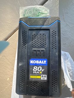 Kobalt 80V Max 5.0 Ah Lithium-Ion battery.