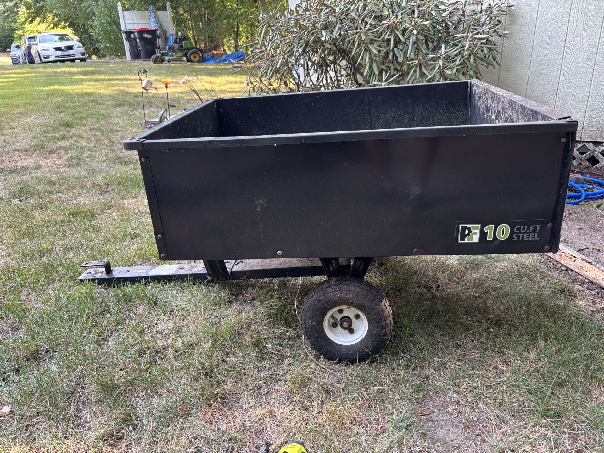 Steel Trailer For Yard Tractor 10 Cubic 