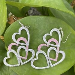 Delicate Hollow Heart Dangle Earrings
