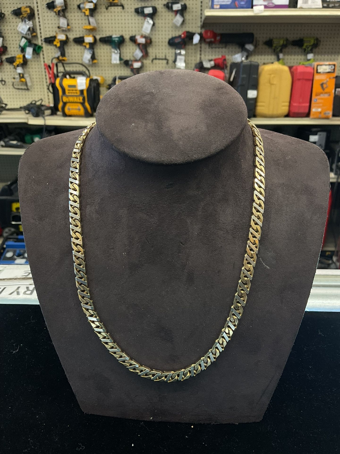 10KT Two Toned Mariner Link Chain I-2459