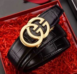 Men belt Genuine Leather Belt Metal Alloy Automatic Buckle Brand Luxury Design Waist Belts for Men Strap Male