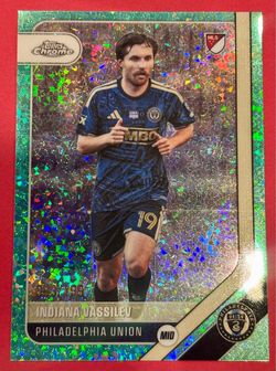 2026 Topps Chrome MLS Indiana Vassilev #73 Aqua Mini Diamonds /199 Union