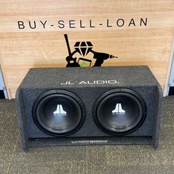 JL AUDIO  CP212-W0v3 BassWedge Slot-Ported Enclosure with Two 12" Subwoofers