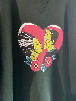 Medium 8-10 Sweatshirt Green Unisex Halloween 