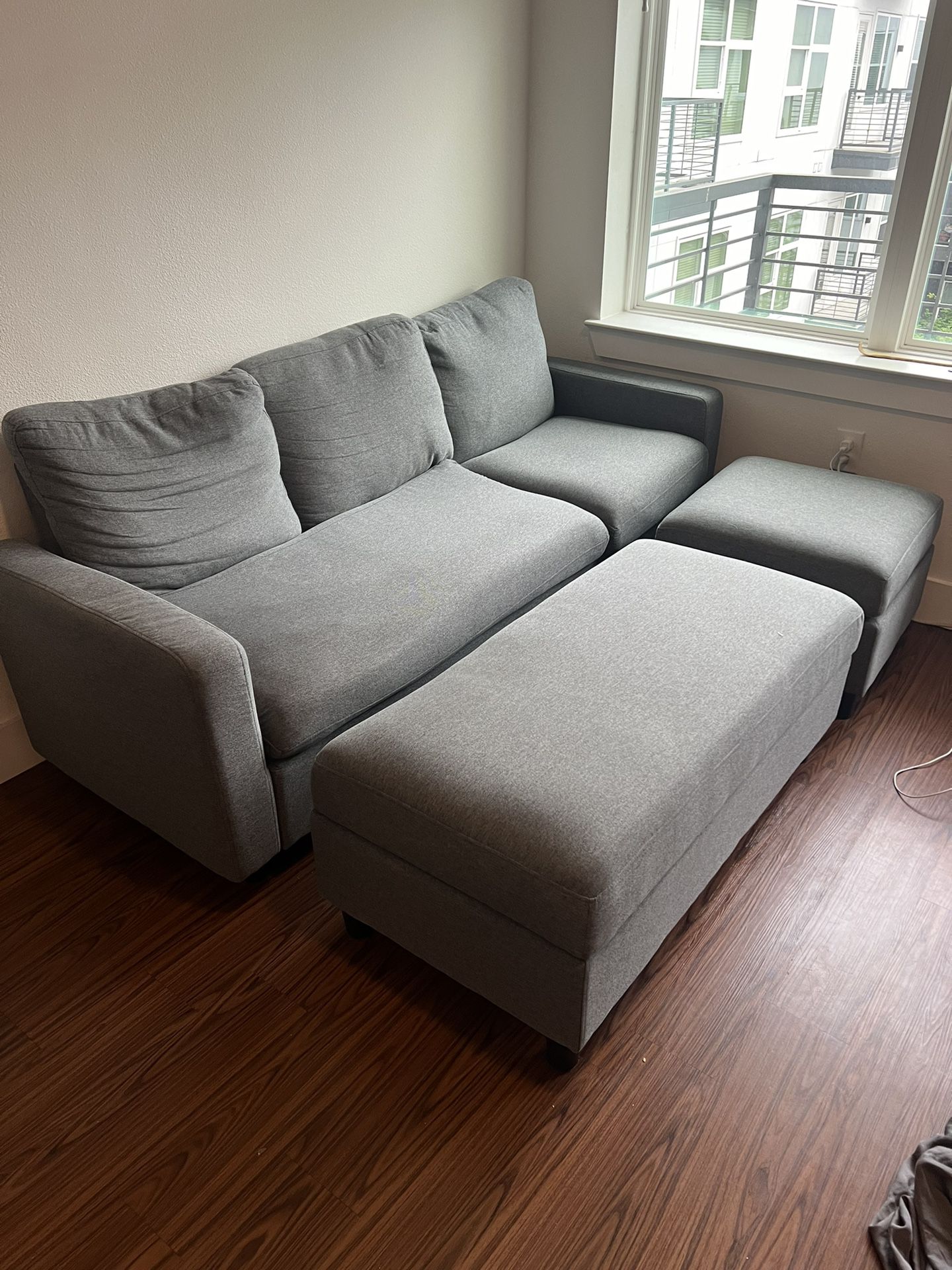 Couch Sofa With Ottoman 