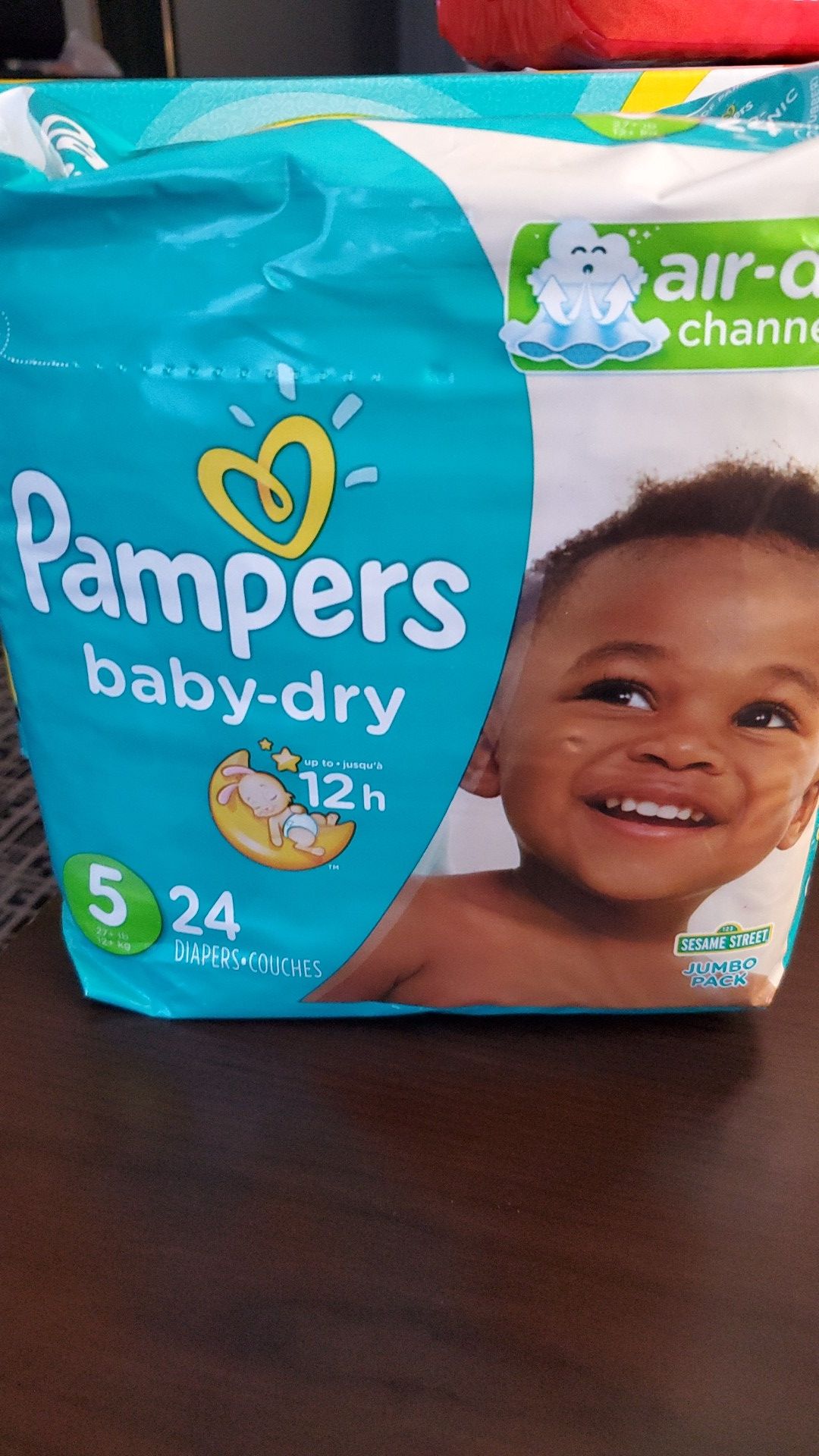 Pampers 24 count size 5 $ 4.75