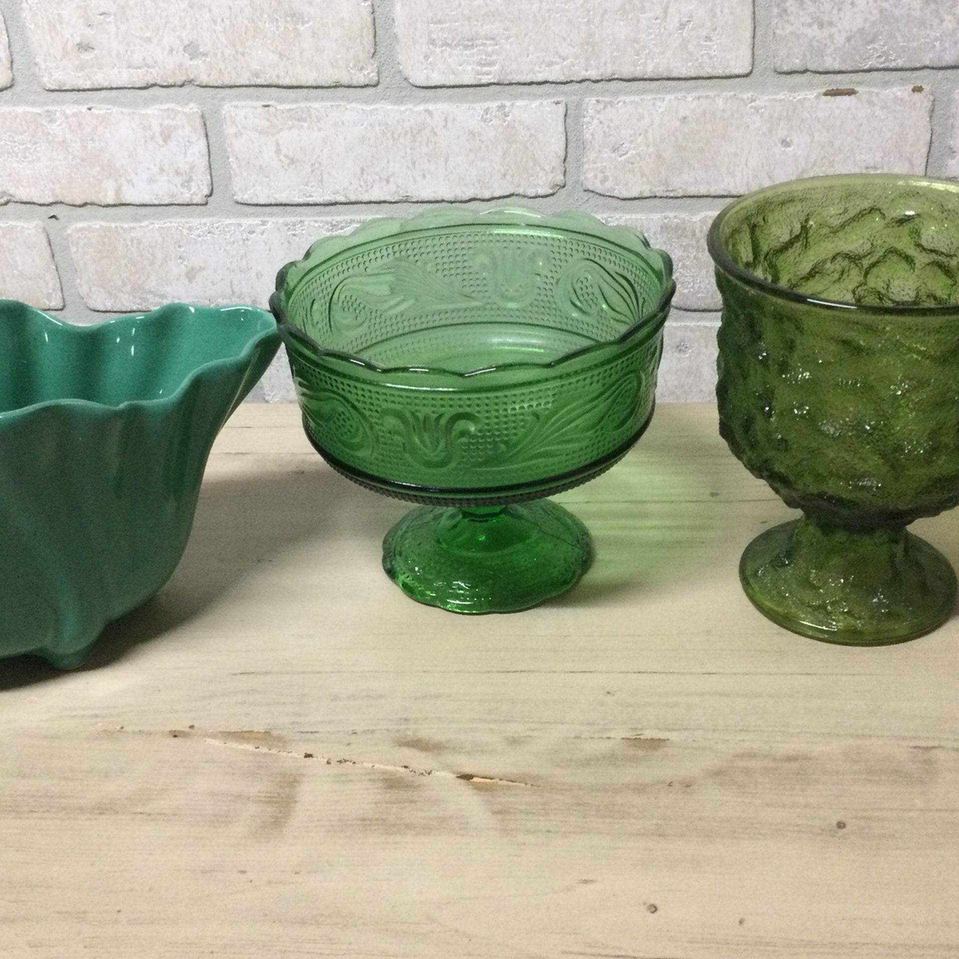 3 Green Decorative Items