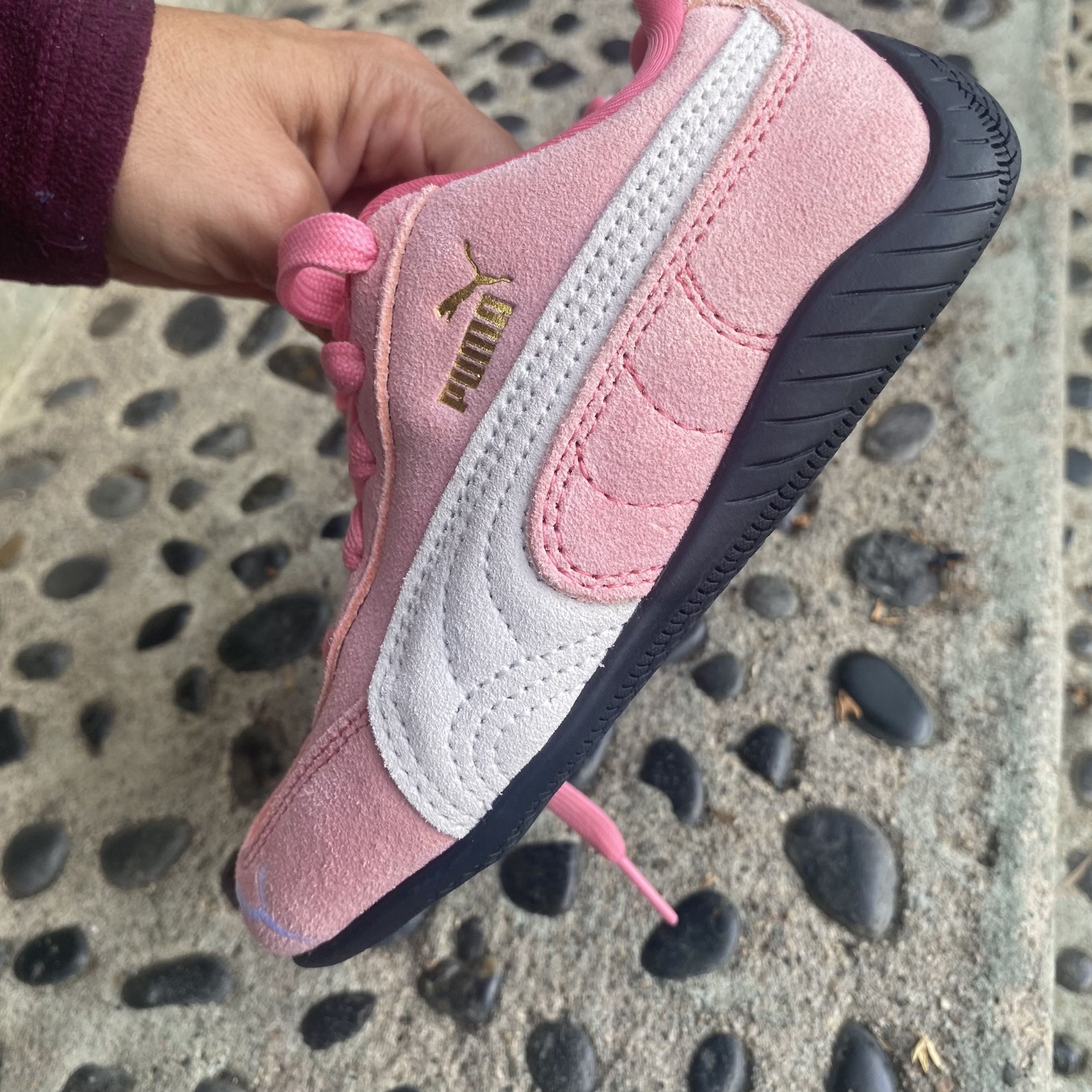 PUMA Speedcat OG "Pink/White" Grade School Girls' Shoe size 12C kids