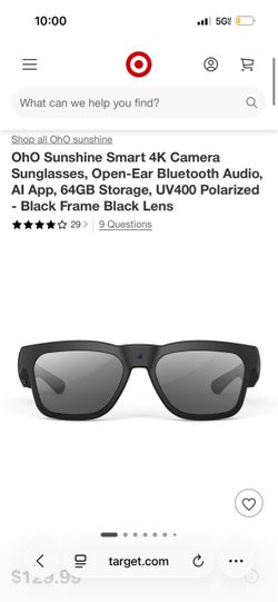 OhO Sunshine Smart 4K Camera Sunglasses