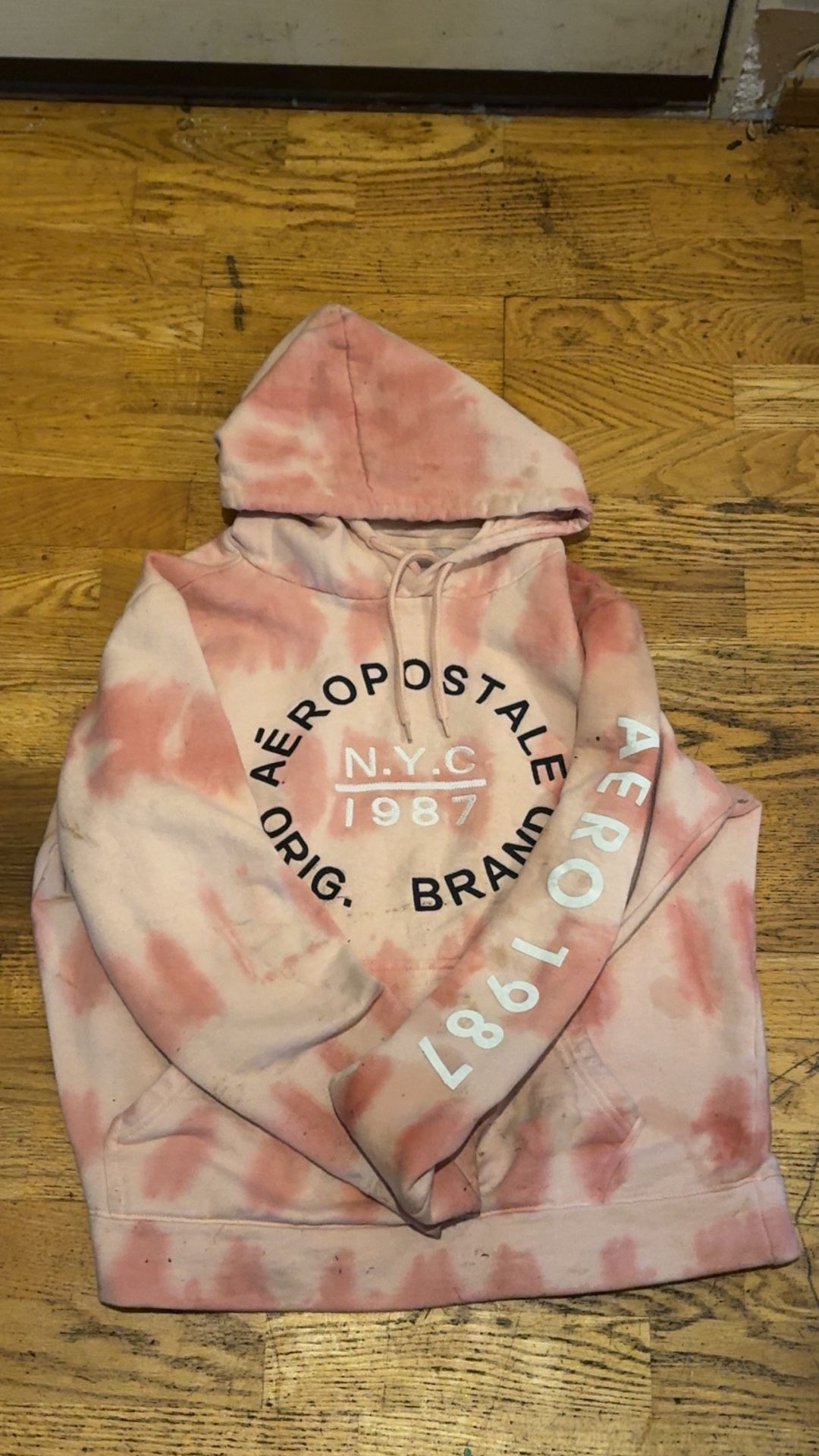Aeropostale pink tie-dye hoodie