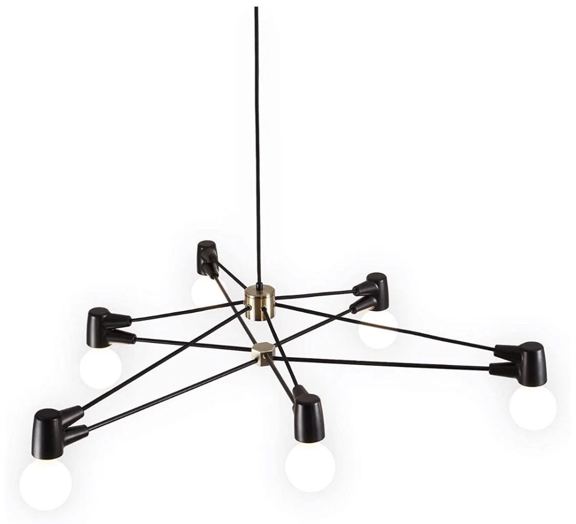 6-Light Midcentury Chandelier Light