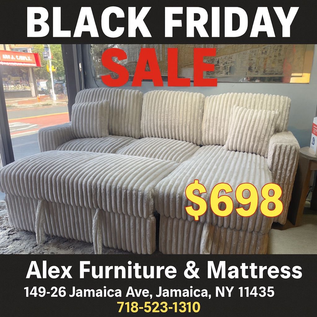 Black Friday Sale!! Our ultra-comfortable Sleeper Sectional is now ONLY $698 β while supplies last!