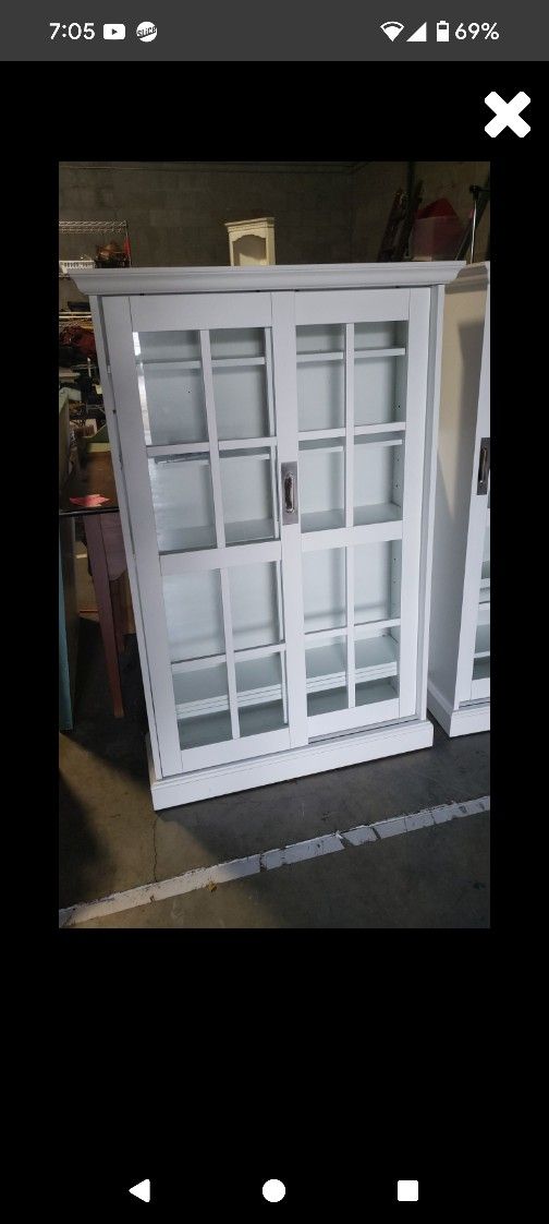 Display Cabinets (2) For Collectibles, Curio, Pantry