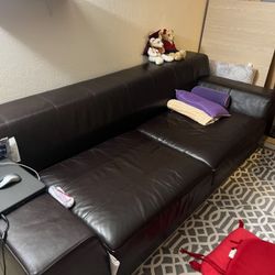 real leather couch