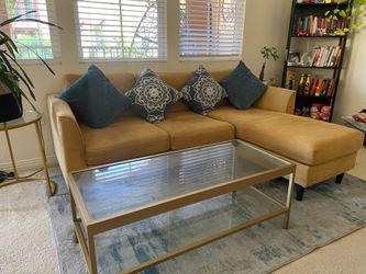 L - shaped sectional couch/sofa