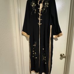 Black Long Dress Could Be Used As Robe