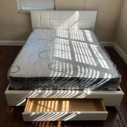 Queen Size Bed Frame With Storage And Mattress Everything New Cama Queen De Gaveta 