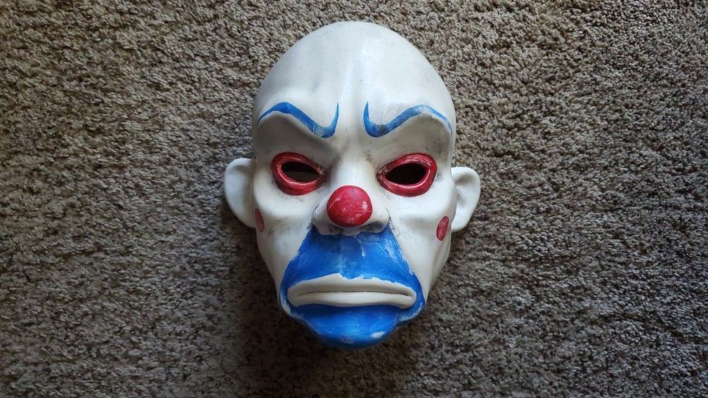 Batman Dark Knight JOKER Bank Heist Clown Mask